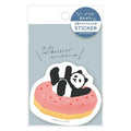 Furukawa Shiko 古川紙工 Sweets na Dobutsu Kobo Large Sticker – Panda & Donut