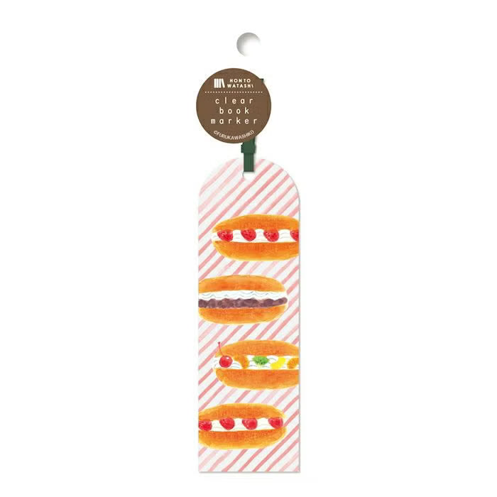 Furukawa Shiko 古川紙工 HONTOWATASHI Clear Bookmark - Japanese Bread Roll