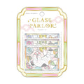 Q-Lia Glass Parlor Clear Stickers - Japanese cat