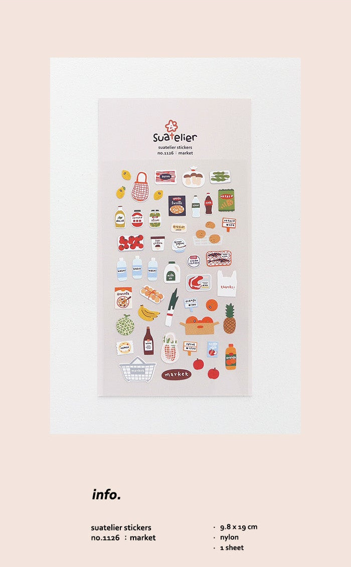Suatelier Design Daily Deco Stickers - 1126 Market