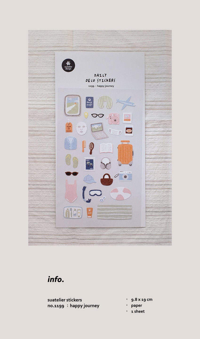 Suatelier Design Daily Deco Stickers - 1199 Happy Journey