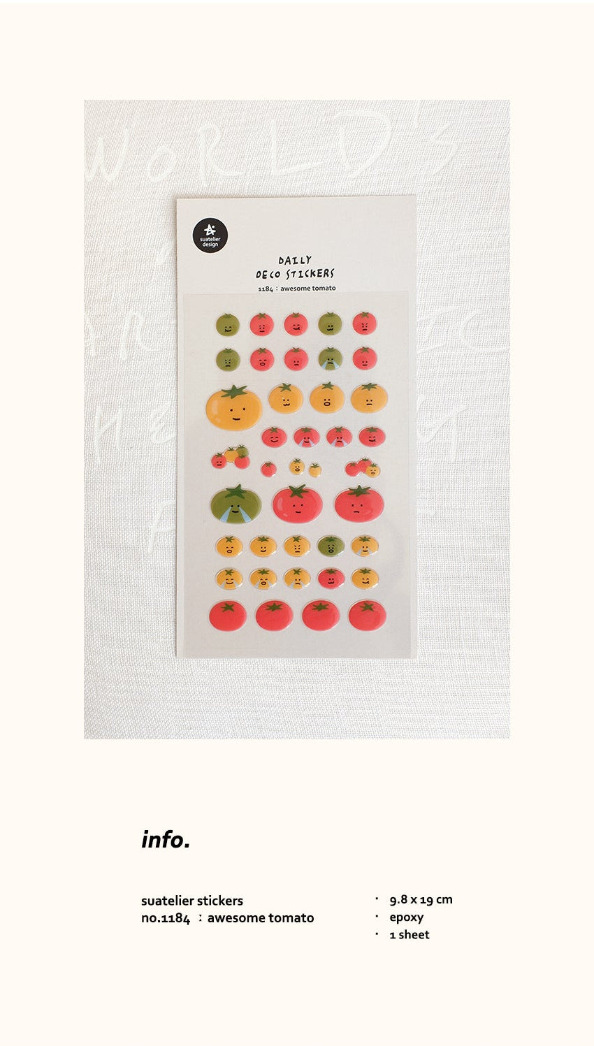 Suatelier Design Daily Deco Stickers - 1184 Awesome tomato