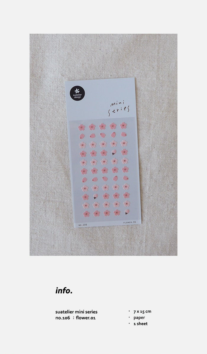 Suatelier Design Mini Series Stickers - Sakura Flower.01