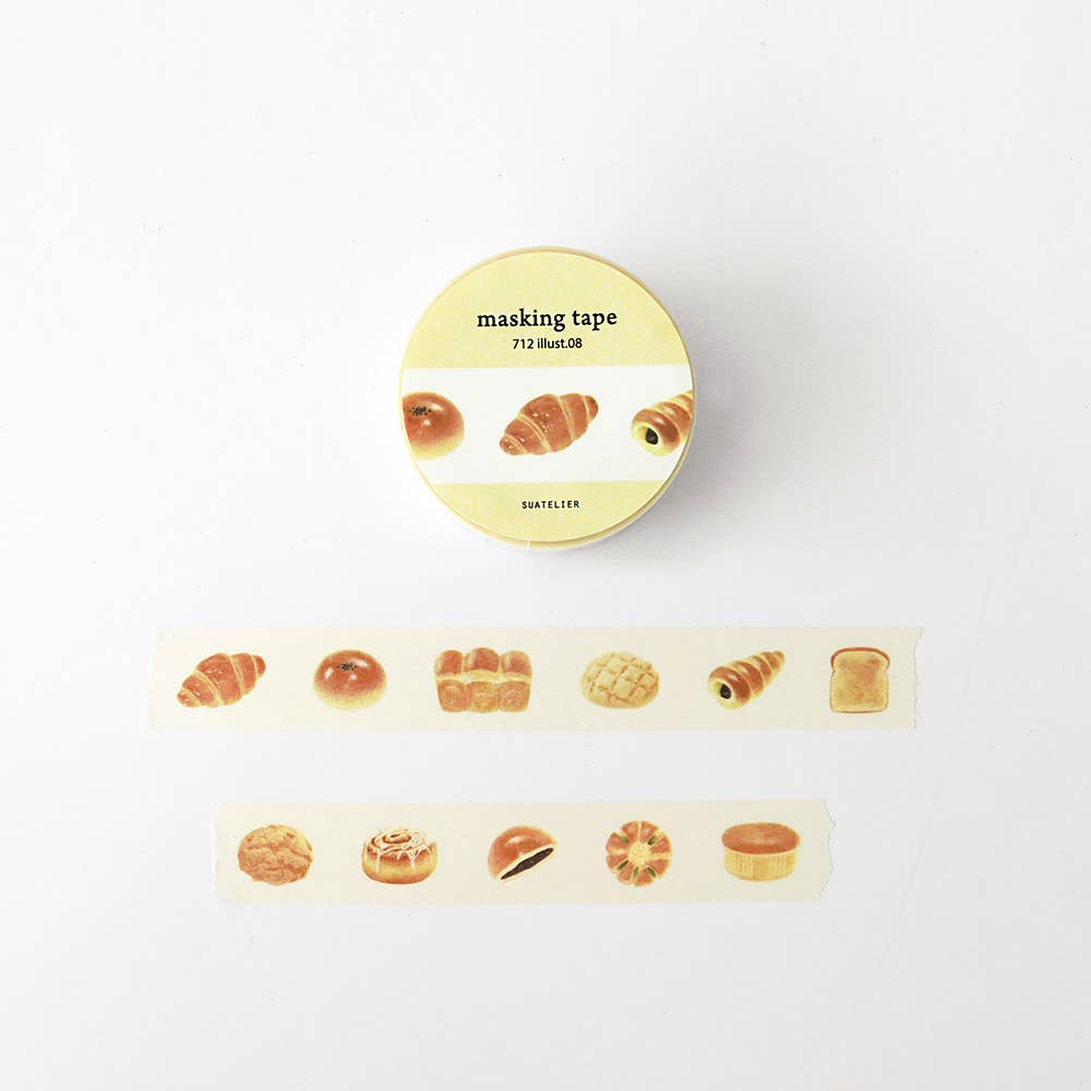 Suatelier Design Washi Tape - Bread Illust.08