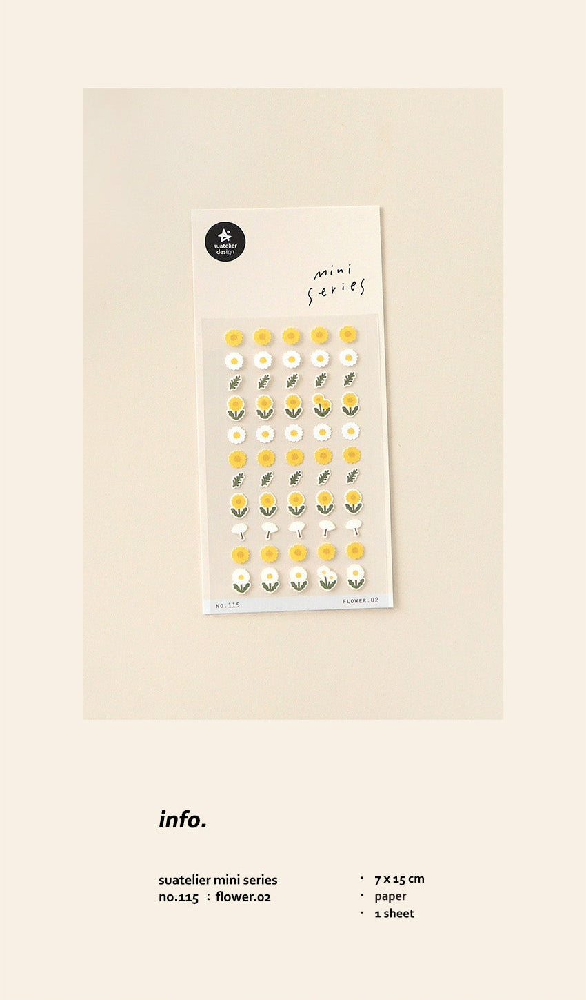 Suatelier Design Mini Series Stickers - Daisy Flower.02