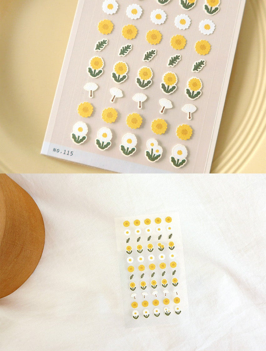 Suatelier Design Mini Series Stickers - Daisy Flower.02