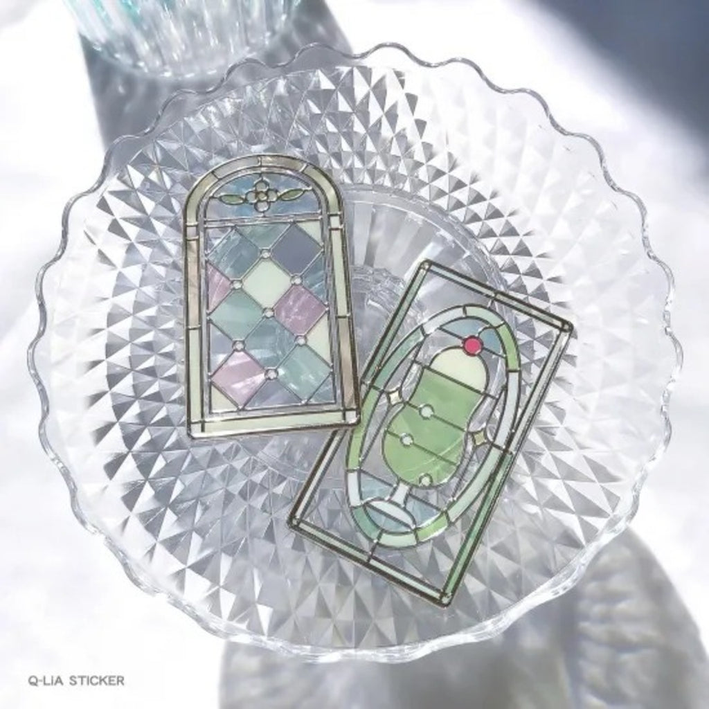 Q-Lia Glass Parlor Clear Stickers - Cream Soda