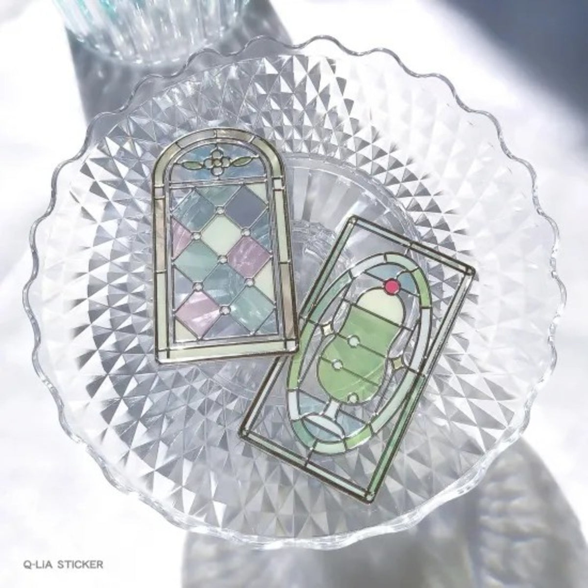 Q-Lia Glass Parlor Clear Stickers - Cream Soda