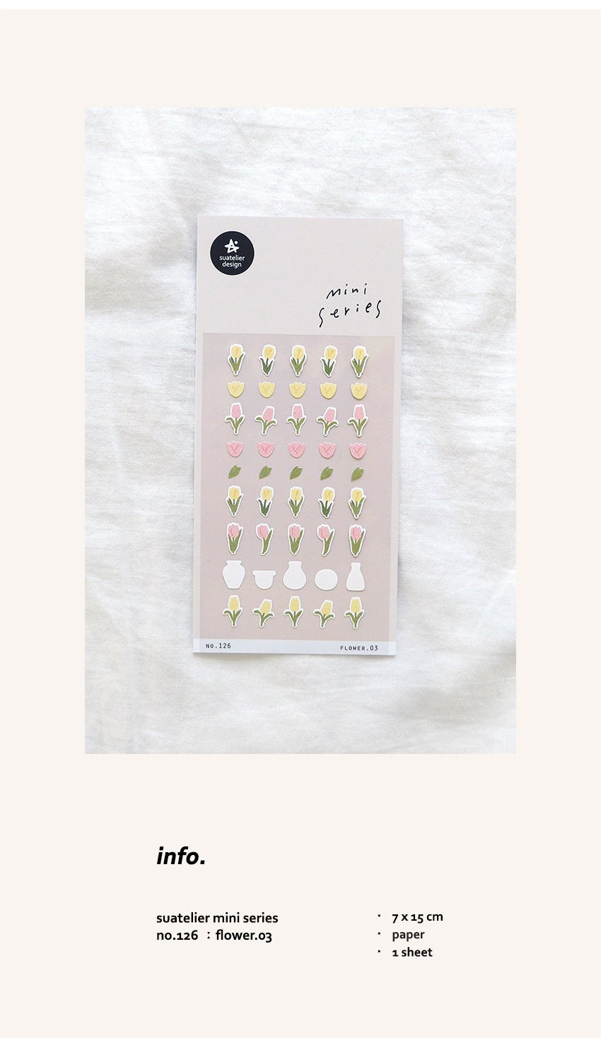 Suatelier Design Mini Series Stickers - Flower.03