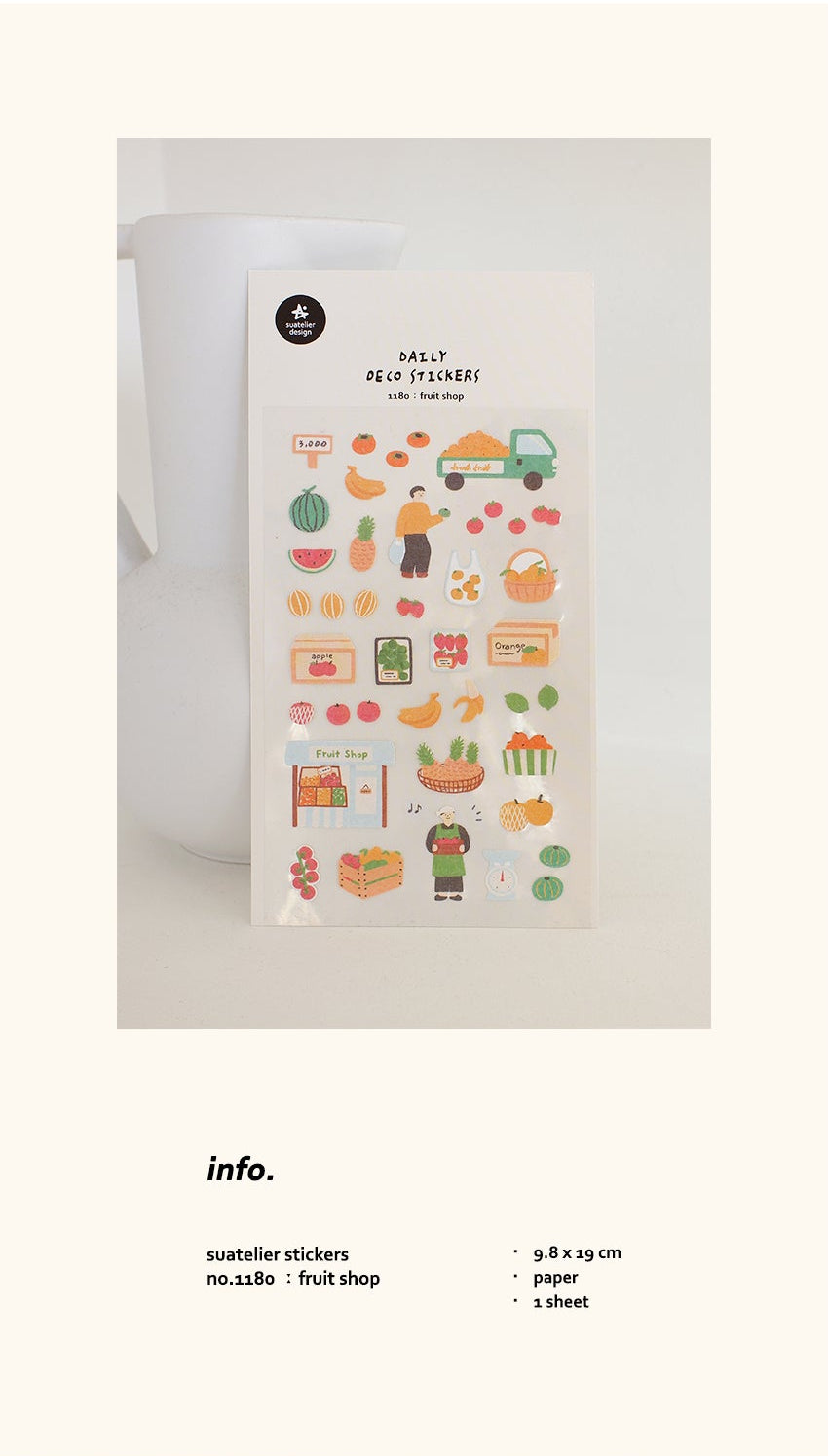 Suatelier Design Daily Deco Stickers - 1180 Fruit shop