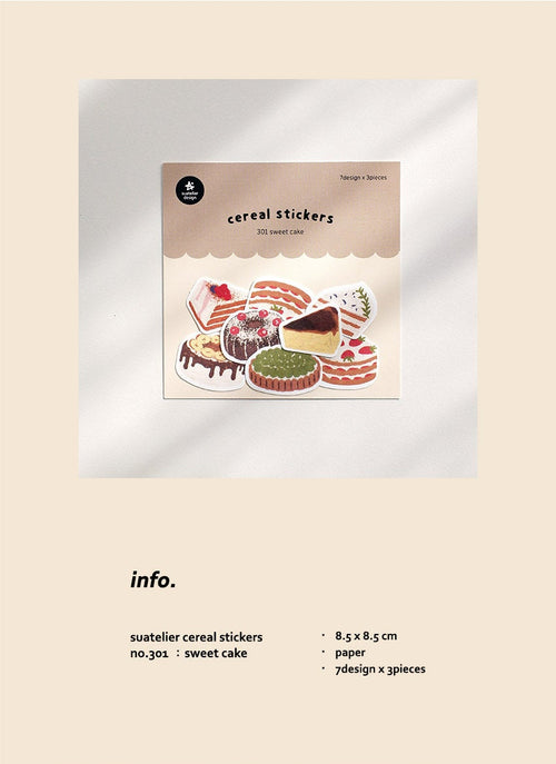 Suatelier Design Cereal Stickers - 301 Sweet cake