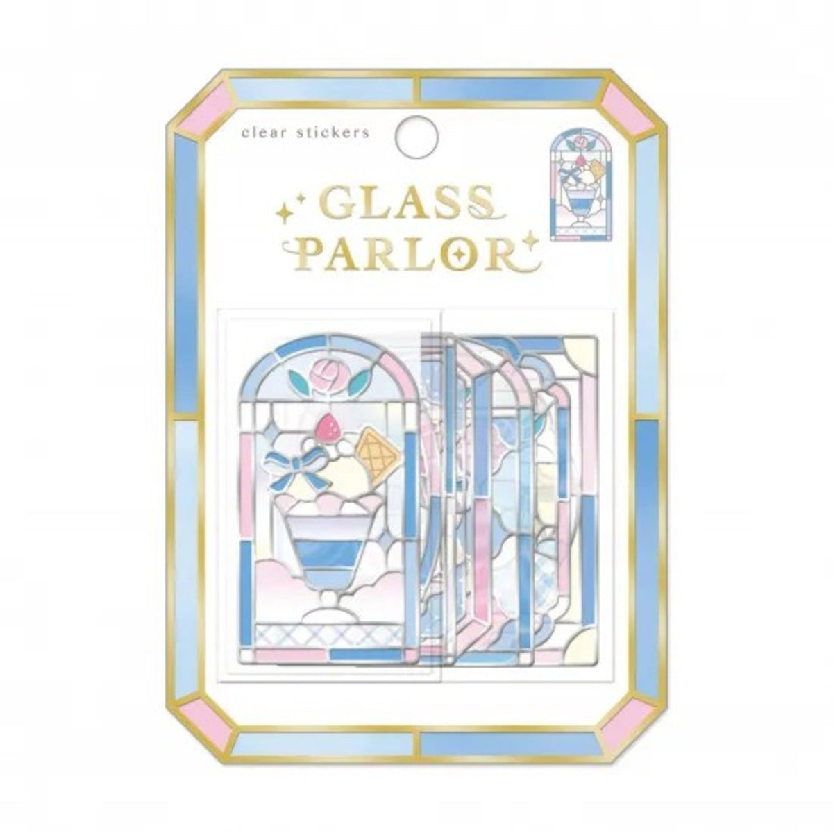 Q-Lia Glass Parlor Clear Stickers - Soda Parfait