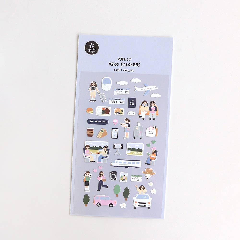 Suatelier Design Daily Deco Stickers - 1158 Vlog_Trip