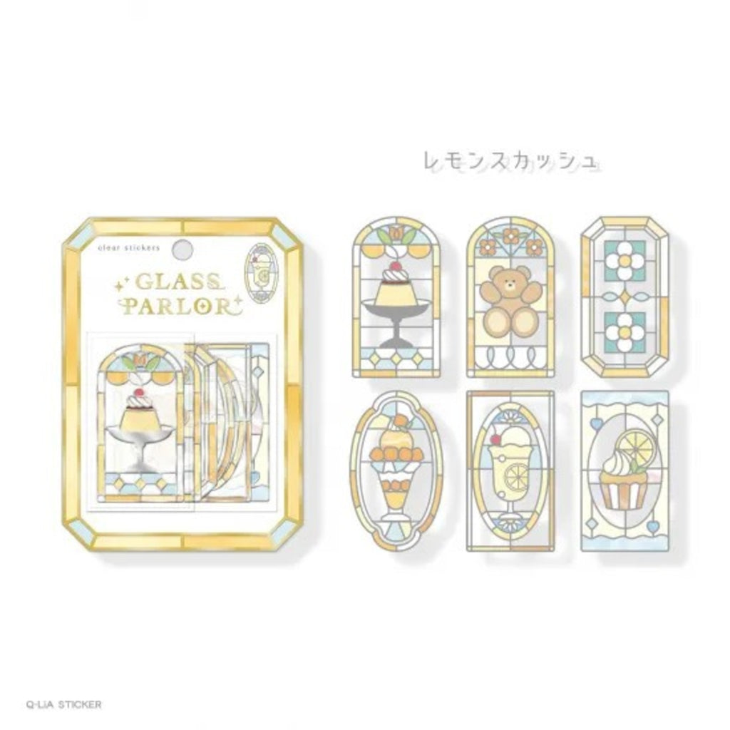 Q-Lia Glass Parlor Clear Stickers - Lemon Squash