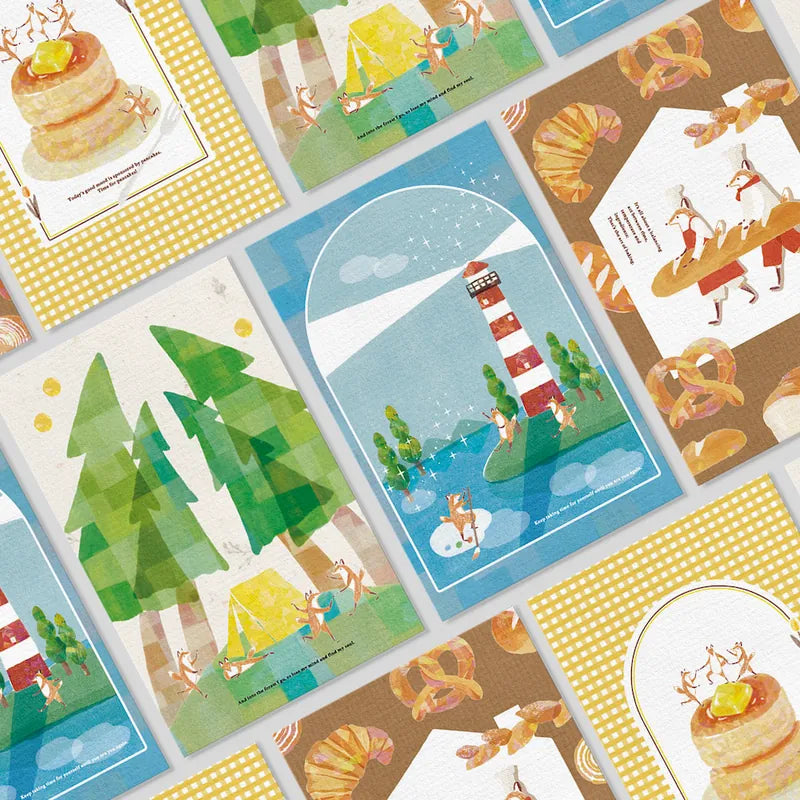 Hello Studio Post Card Set - Little Adventures with Fox