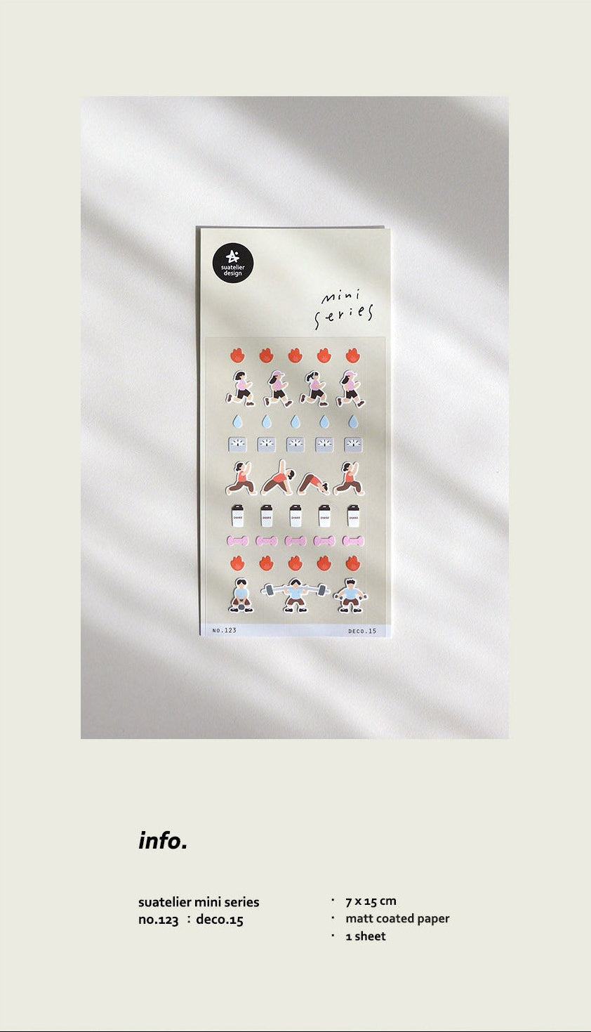 Suatelier Design Mini Series Stickers - Workout Deco. 15
