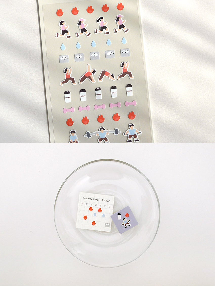 Suatelier Design Mini Series Stickers - Workout Deco. 15