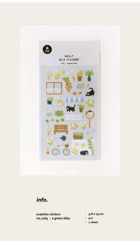 Suatelier Design Daily Deco Stickers - 1163 A Green Alley
