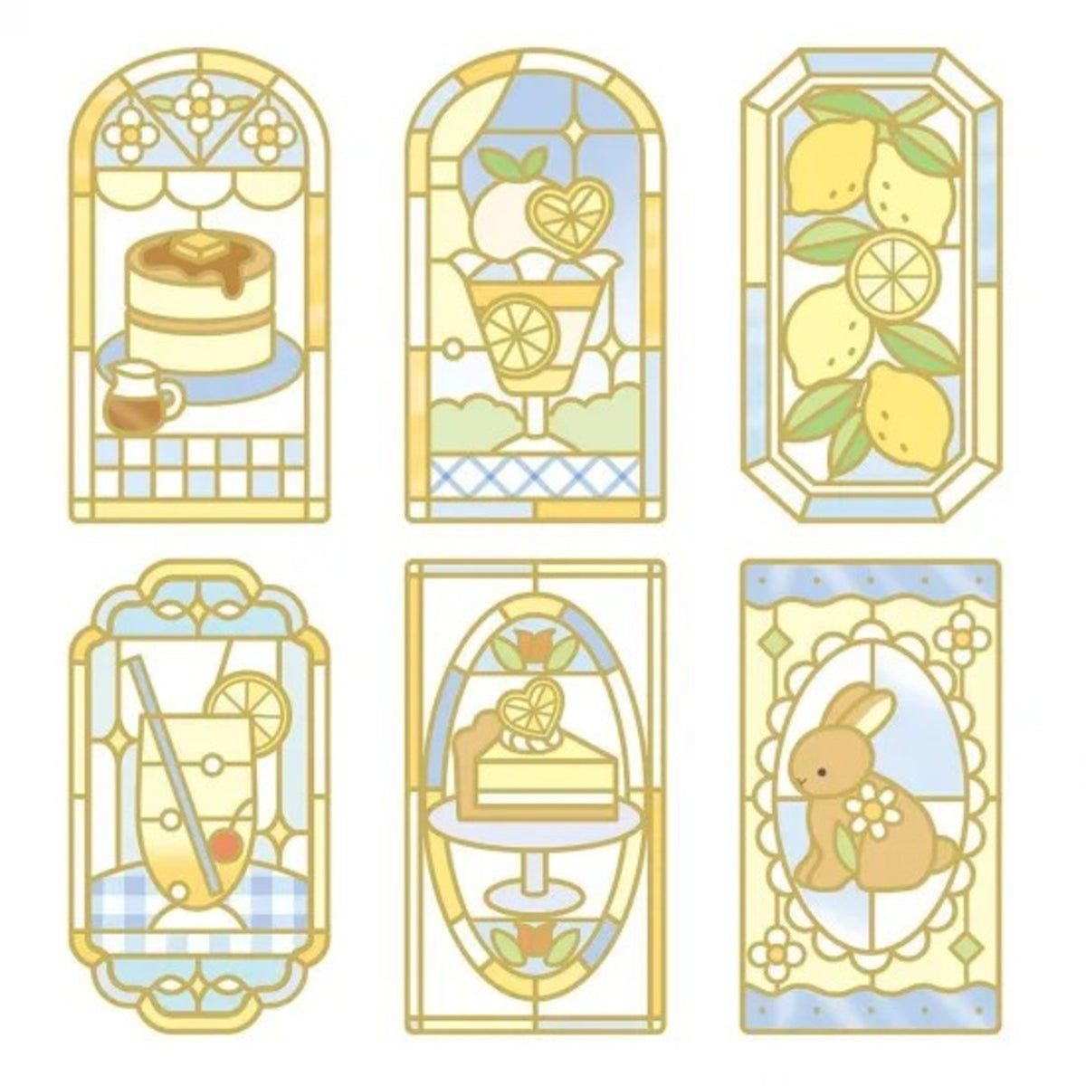 Q-Lia Glass Parlor Clear Stickers - Honey Lemon Parfait