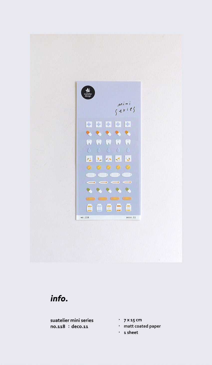 Suatelier Design Mini Series Stickers - Medicine Deco. 11
