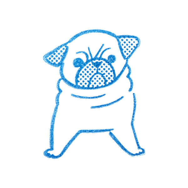 King Jim Co. Kori Jirushi Large Stamp - Pug