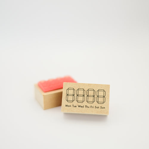 Stamp Marche - Weekday & Digital number stamp