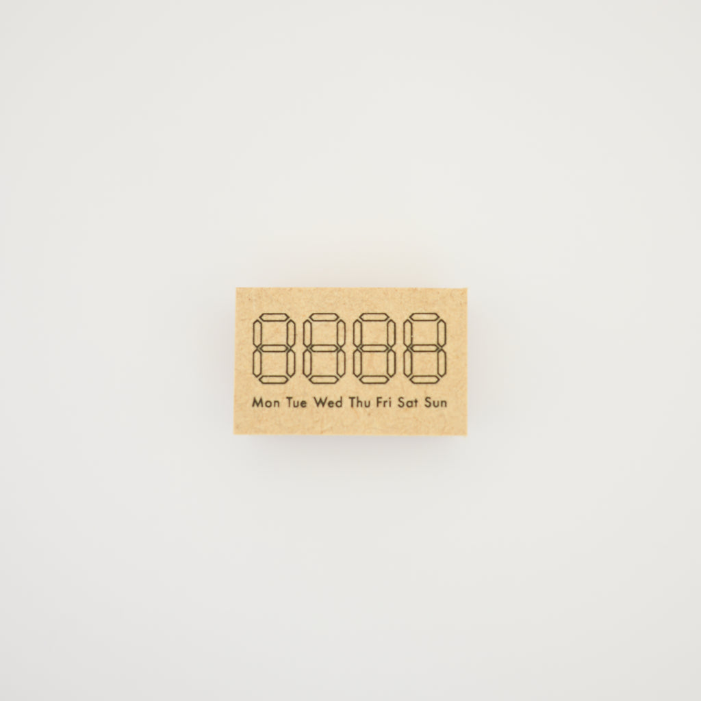 Stamp Marche - Weekday & Digital number stamp
