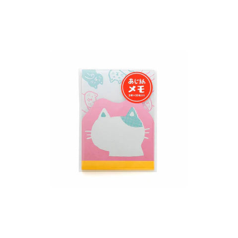 Hightide New Retro Aji Gami Memo Pad - Cat