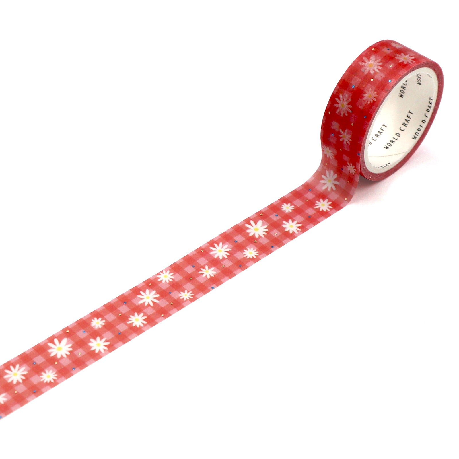 World Craft Washi Tape - Daisy Check Foil Detail