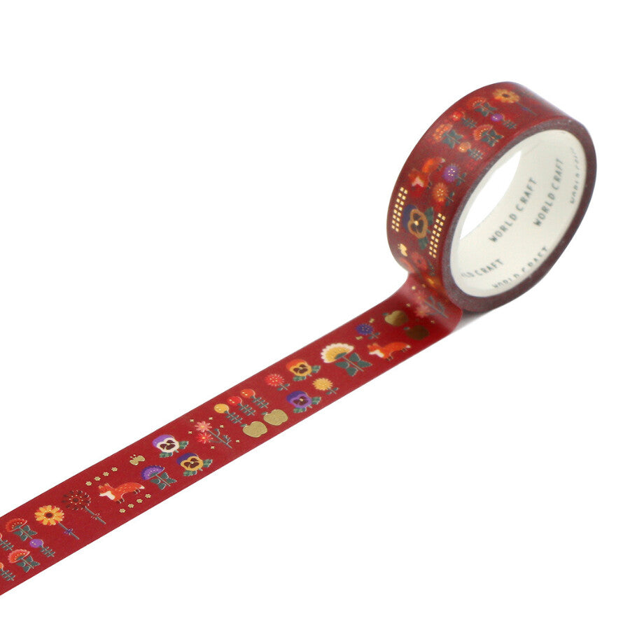 World Craft Washi Tape - Autumn Foil Detail