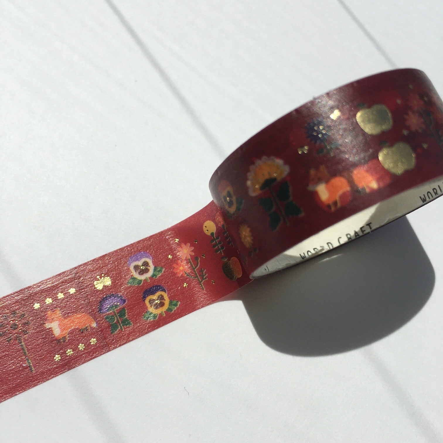 World Craft Washi Tape - Autumn Foil Detail