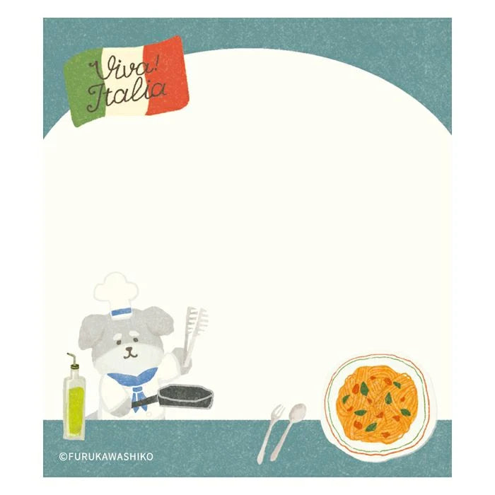 Furukawa Shiko 古川紙工 Memo Pad - Pasta Doggie
