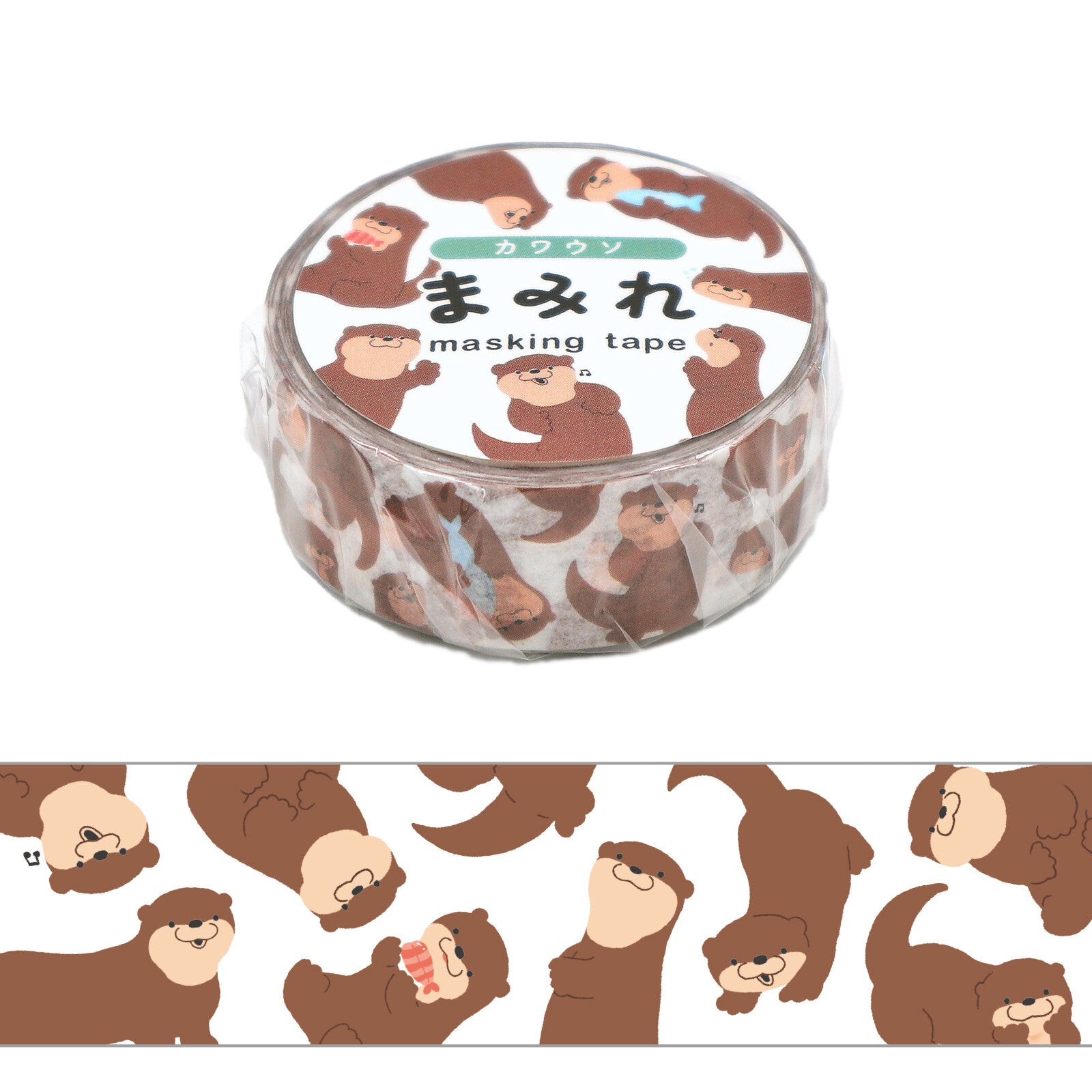 World Craft Washi Tape - Otter Pattern