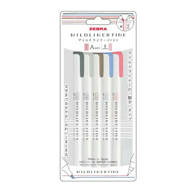 Zebra Mildliner Fine Double-Sided Highlighter - Fine Bullet / Extra Fine Tip