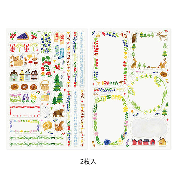 Midori Yuru Log Decoration Sticker - Scandinavia