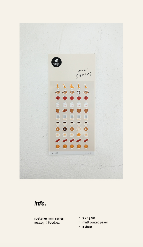 Suatelier Design Mini Series Stickers - Food.02