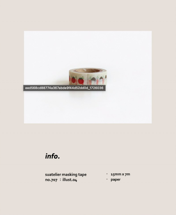 Suatelier Design Washi Tape - Vegetable Illust.04