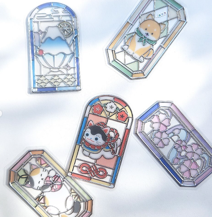 Q-Lia Glass Parlor Clear Stickers - Fuji Wave