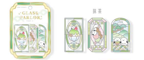Q-Lia Glass Parlor Clear Stickers -  Matcha
