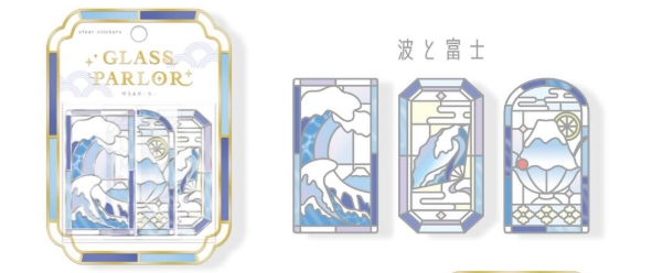 Q-Lia Glass Parlor Clear Stickers - Fuji Wave