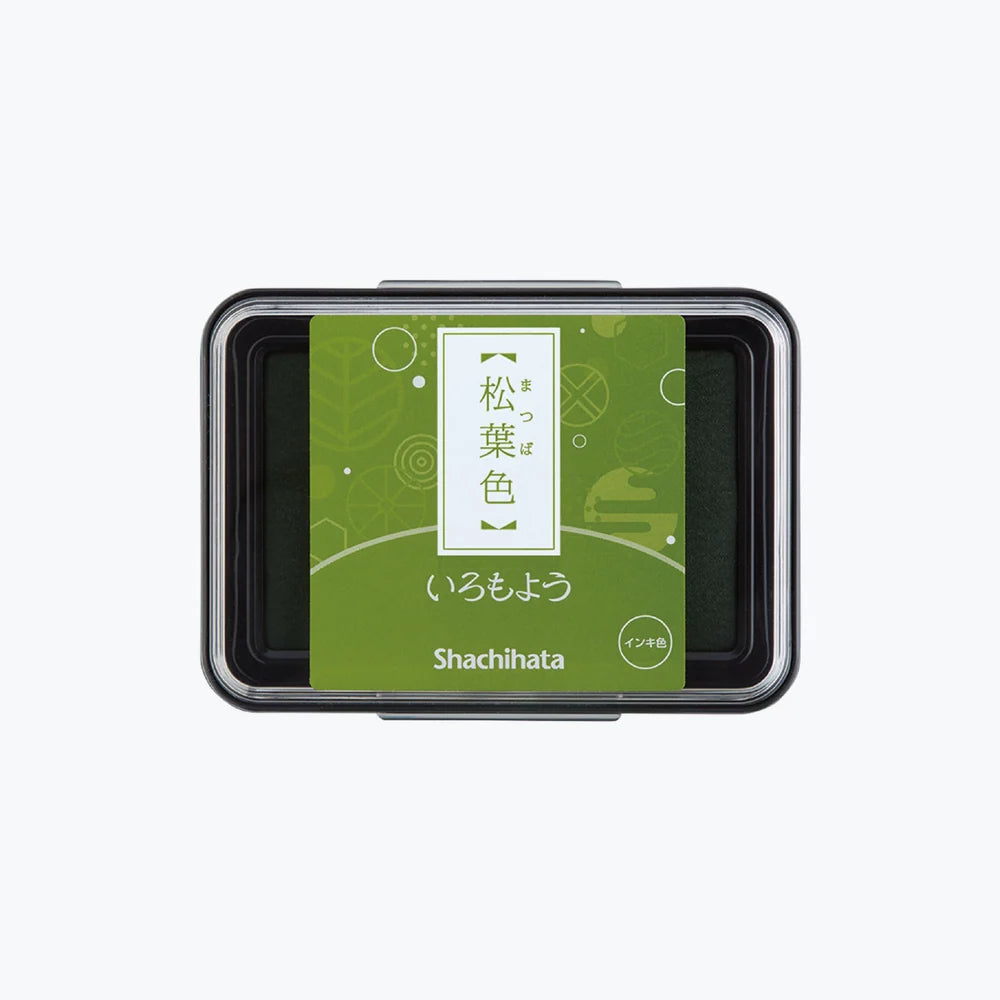 Shachihata Iromoyo Ink Pad – Pine Needle Green (松葉色) HAC-1-DYG