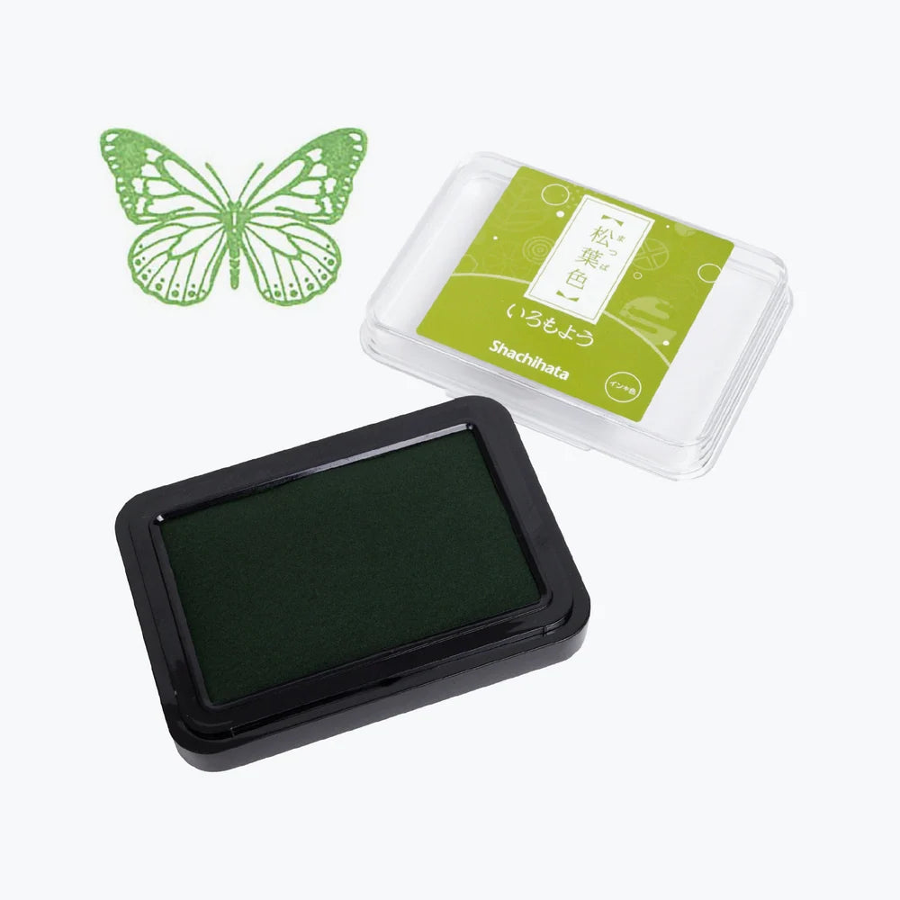 Shachihata Iromoyo Ink Pad – Pine Needle Green (松葉色) HAC-1-DYG
