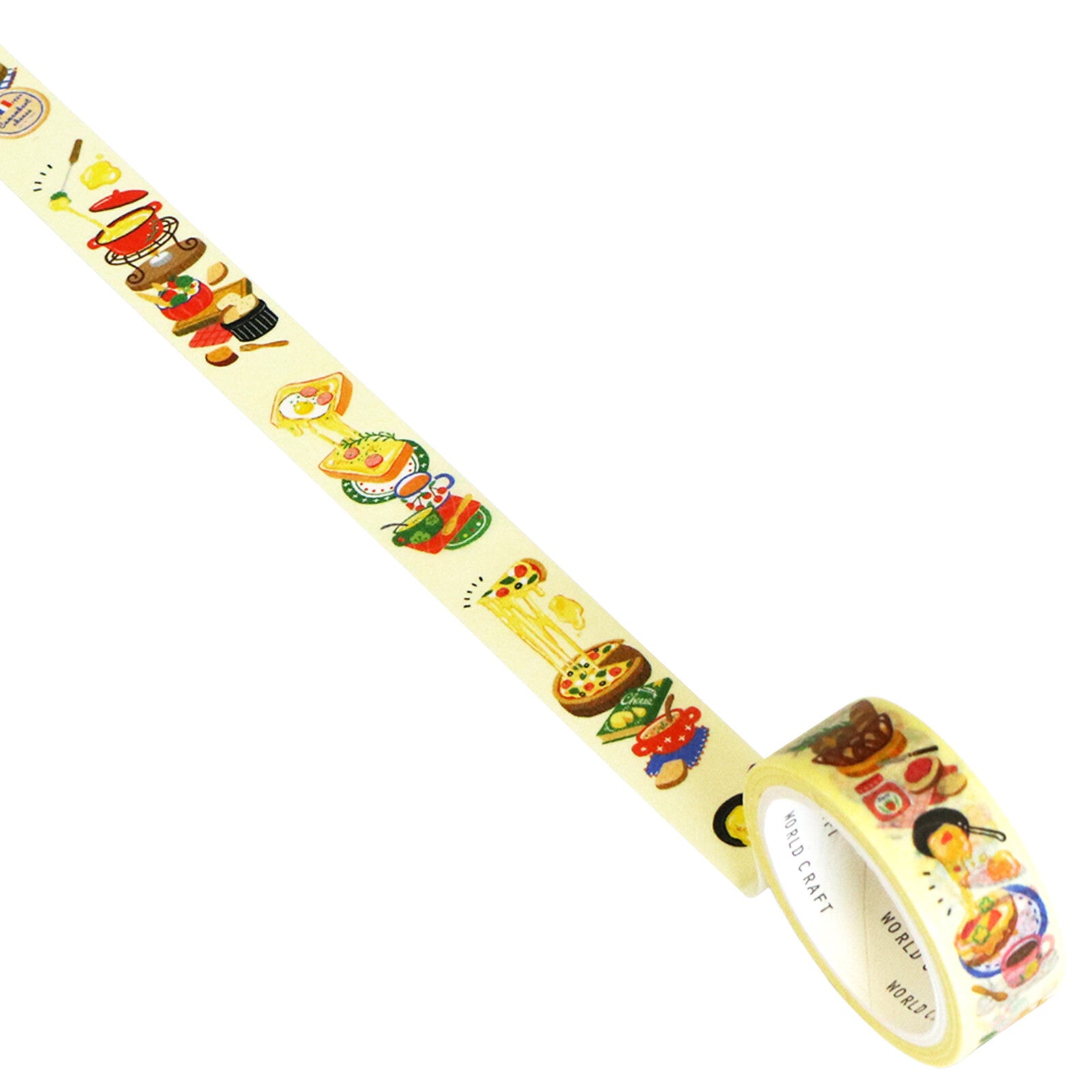 World Craft Washi Tape - Melting Cheese (Vertical Series)