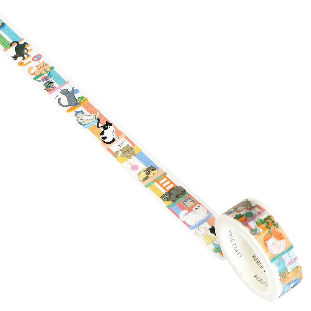 World Craft Washi Tape - Cat Tower (Vertical Series)