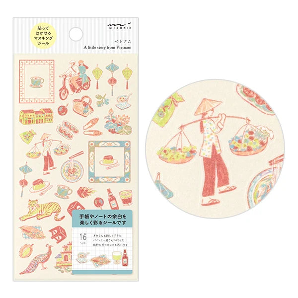 Midori Country Motif Stickers