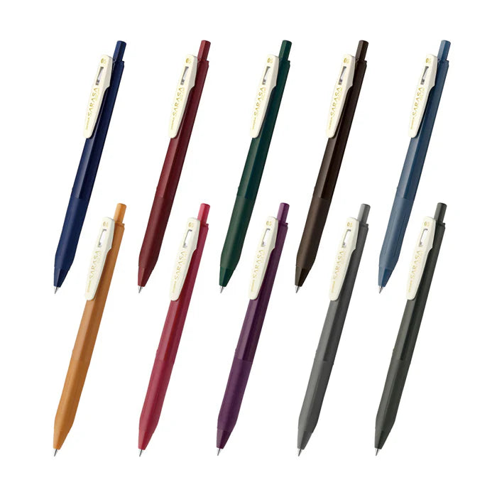 Zebra Sarasa Push Clip Gel Pen - Vintage Colour 0.5mm