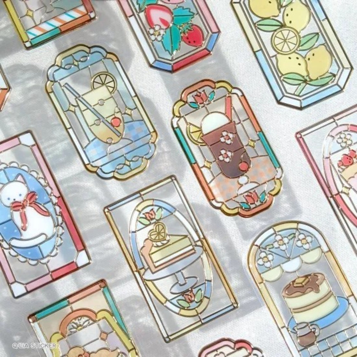 Q-Lia Glass Parlor Clear Stickers - Mermaid Parfait