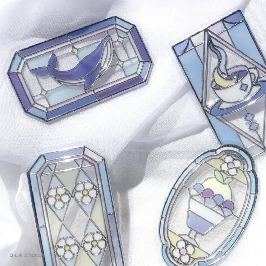 Q-Lia Glass Parlor Clear Stickers - Cream Soda