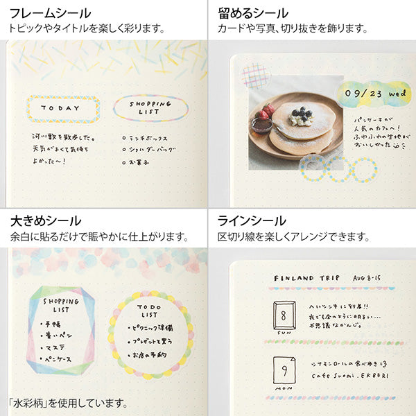 Midori Yuru Log Decoration Sticker - Cat