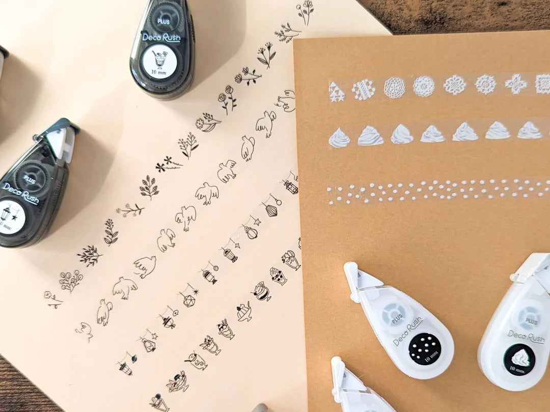 Plus Deco Rush Decorative Tape Monochrome Series - Bird (Limited Edition)
